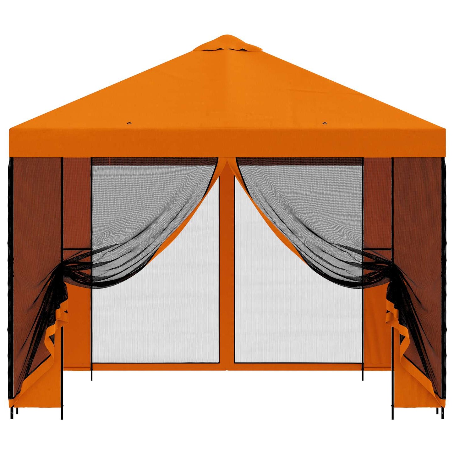 Havelæger med sidevægge 3 x 3 m Orange Polyester og Stål