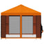 Havelæger med sidevægge 3 x 3 m Orange Polyester og Stål