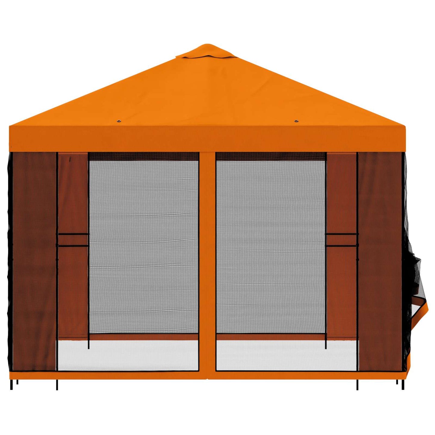 Havelæger med sidevægge 3 x 3 m Orange Polyester og Stål