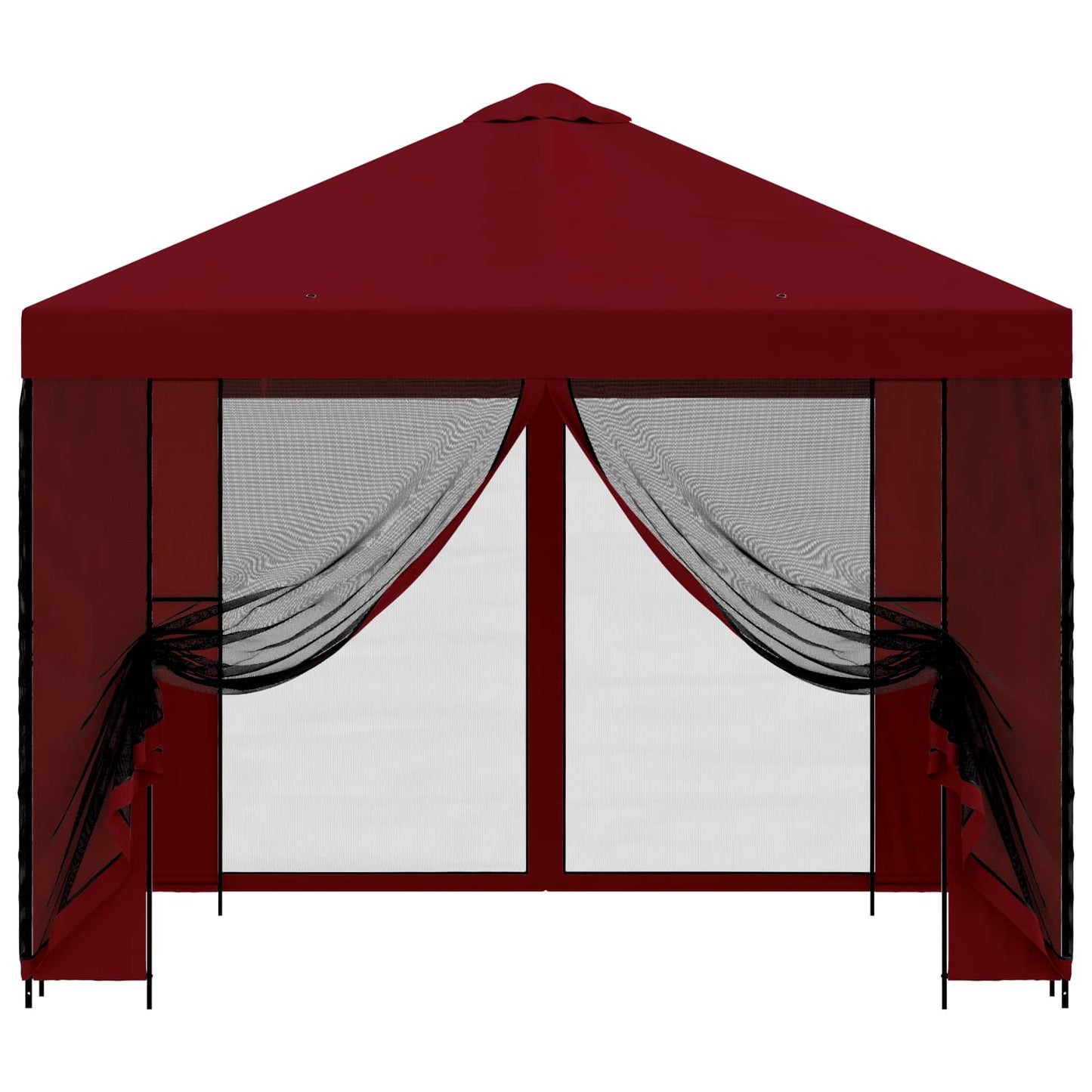 Havelæger med sidevægge 3 x 3 m Bordeaux Polyester og Stål