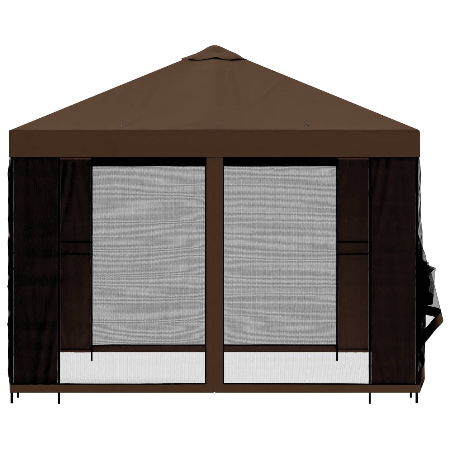 Havelæger med sidevægge 3 x 3 m Brun Polyester og Stål 190 gsm