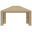 Pavillon 4 × 3 m Beige Polyester og Stål 190 gsm