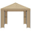 Pavillon 4 × 3 m Beige Polyester og Stål 190 gsm