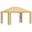 Pavillon 4 × 3 m Cremefarvet Polyester og Stål 190 gsm