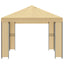 Pavillon 4 × 3 m Cremefarvet Polyester og Stål 190 gsm