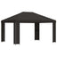 Pavillon 4 × 3 m Antracit Polyester og Stål 190 gsm