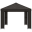 Pavillon 4 × 3 m Antracit Polyester og Stål 190 gsm