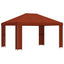 Pavillon 4 × 3 m Terrakotta Polyester og Stål 190 gsm