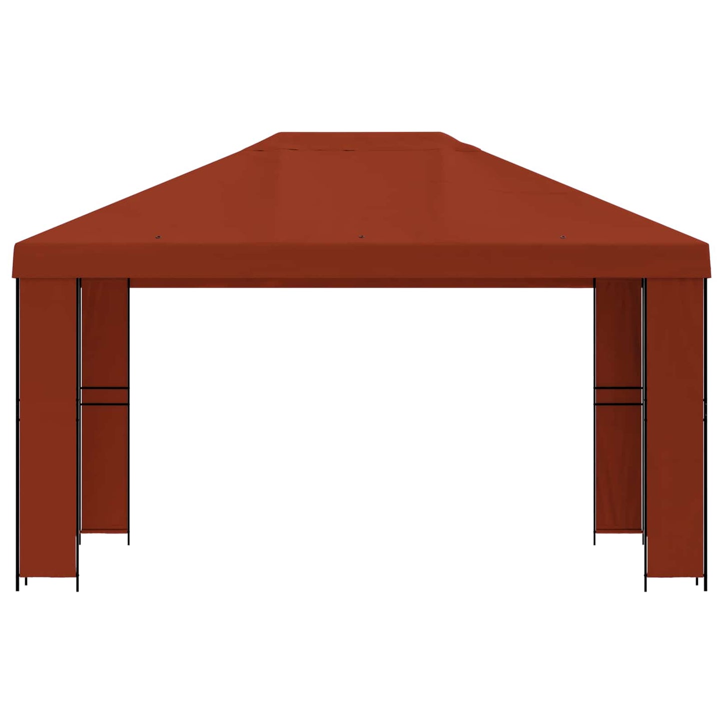 Pavillon 4 × 3 m Terrakotta Polyester og Stål 190 gsm
