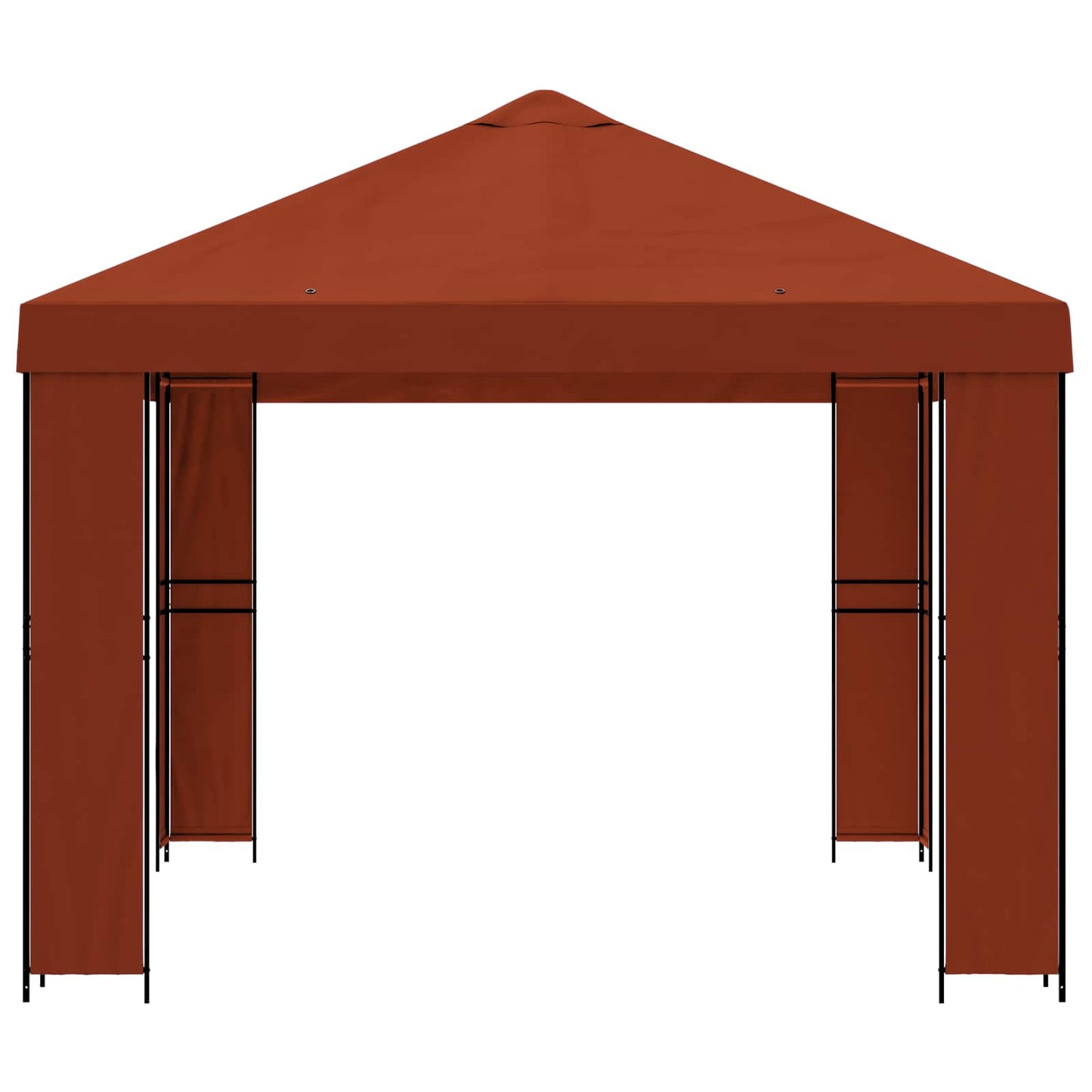 Pavillon 4 × 3 m Terrakotta Polyester og Stål 190 gsm