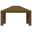 Pavillon 4 × 3 m Gråbrun Polyester og Stål 190 gsm
