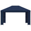 Pavillon 4 × 3 m Blå Polyester og Stål 190 gsm