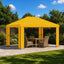 Pavillon 4 × 3 m Gul Polyester og Stål 190 gsm