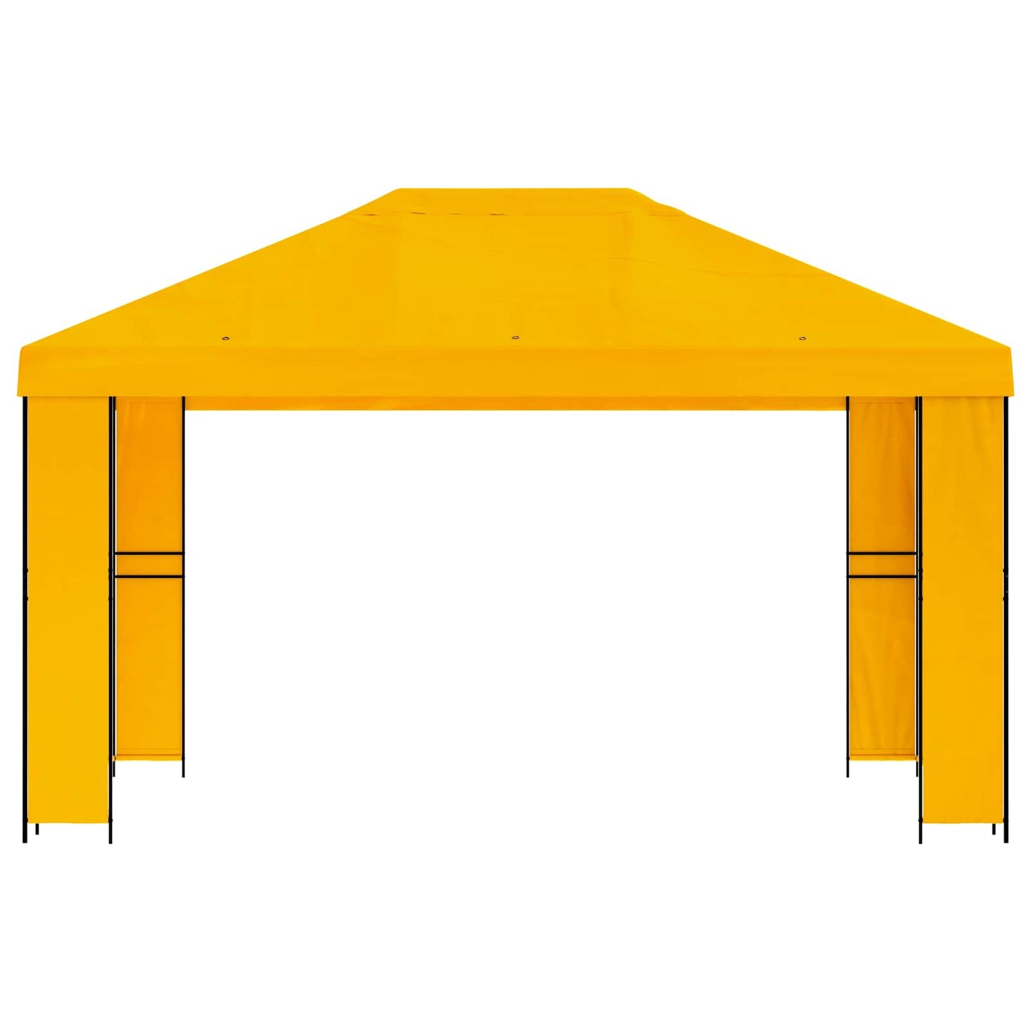 Pavillon 4 × 3 m Gul Polyester og Stål 190 gsm