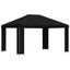Pavillon 4 × 3 m Sort Polyester og Stål 190 gsm