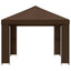 Pavillon 4 × 3 m Brun Polyester og Stål 190 gsm