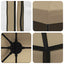 Havelæger med sidevægge 4 × 3 m Beige Polyester og Stål 190 gsm