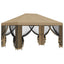 Havelæger med sidevægge 4 × 3 m Beige Polyester og Stål 190 gsm