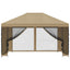 Havelæger med sidevægge 4 × 3 m Beige Polyester og Stål 190 gsm