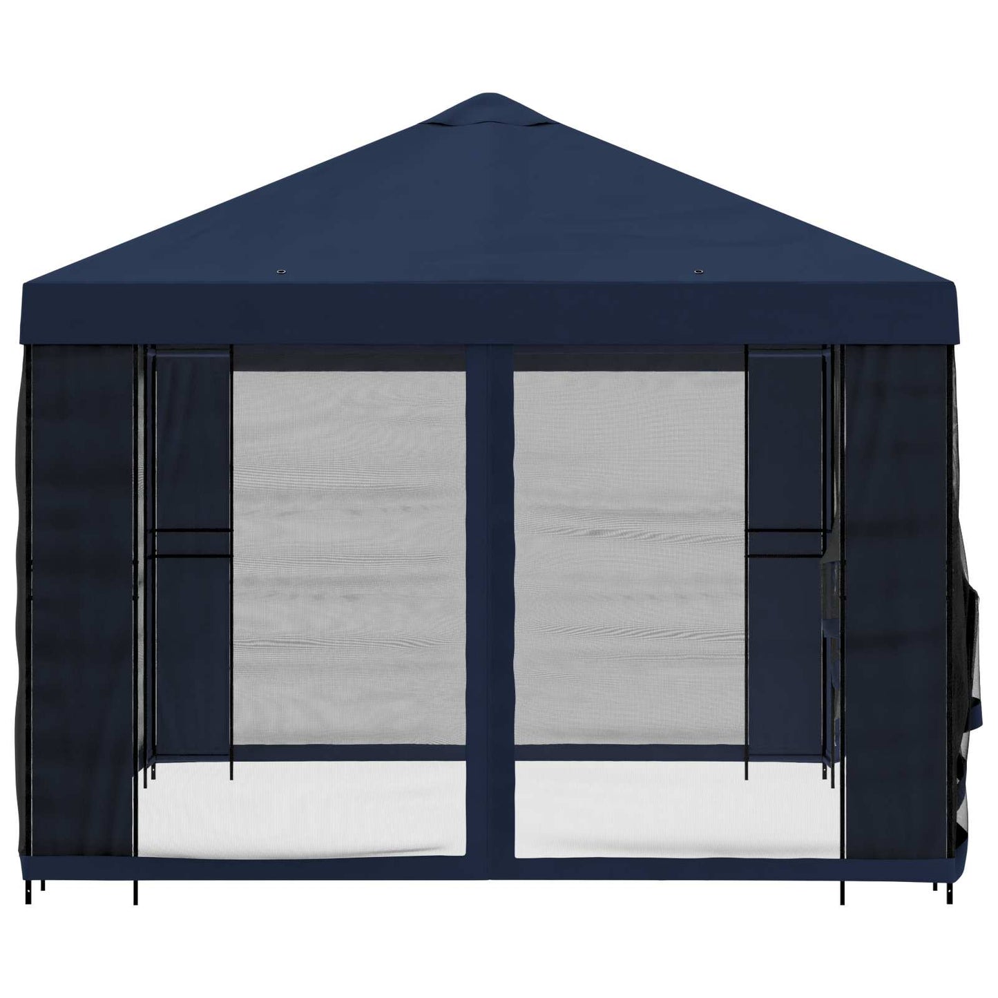 Havelæger med sidevægge 4 × 3 m Blå Polyester og Stål 190 gsm