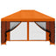 Havelæger med sidevægge 4 × 3 m Orange Polyester og Stål