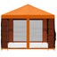 Havelæger med sidevægge 4 × 3 m Orange Polyester og Stål