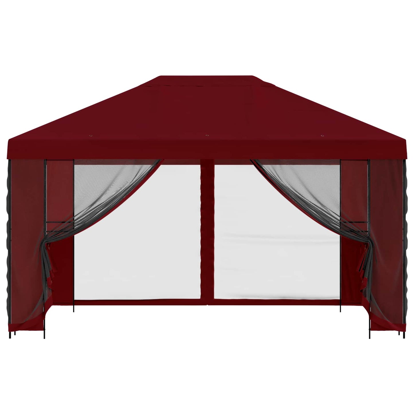 Havelæger med sidevægge 4 × 3 m Bordeaux Polyester og Stål