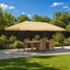 Gazebo Klap Cover 6 x 3 m Cremefarvet Polyester 190
