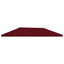 Gazebo Klap Cover 6 x 3 m Bordeaux Polyester 190