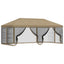 Gazebo Cover med sidevægge 6 x 3 m Beige Polyester 190