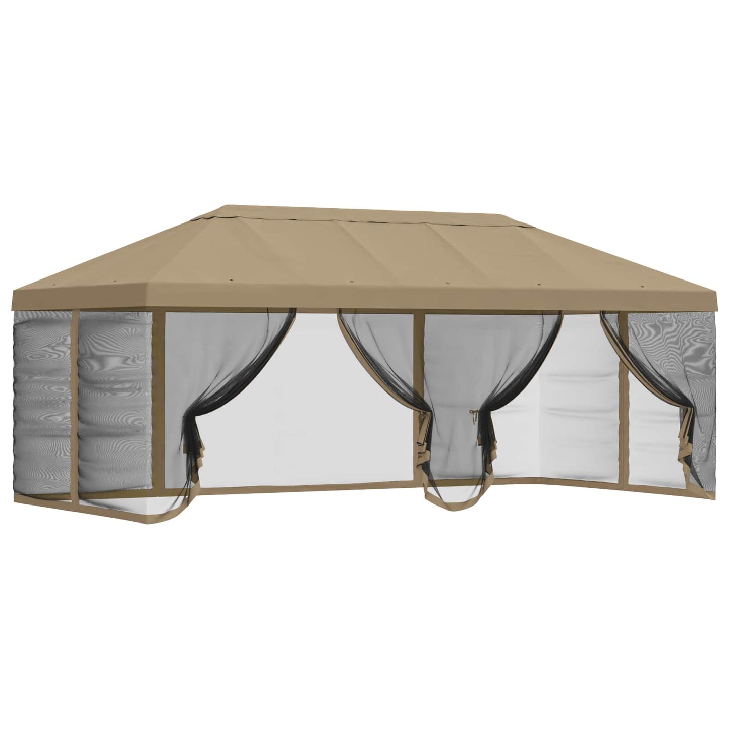 Gazebo Cover med sidevægge 6 x 3 m Beige Polyester 190