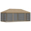 Gazebo Cover med sidevægge 6 x 3 m Beige Polyester 190