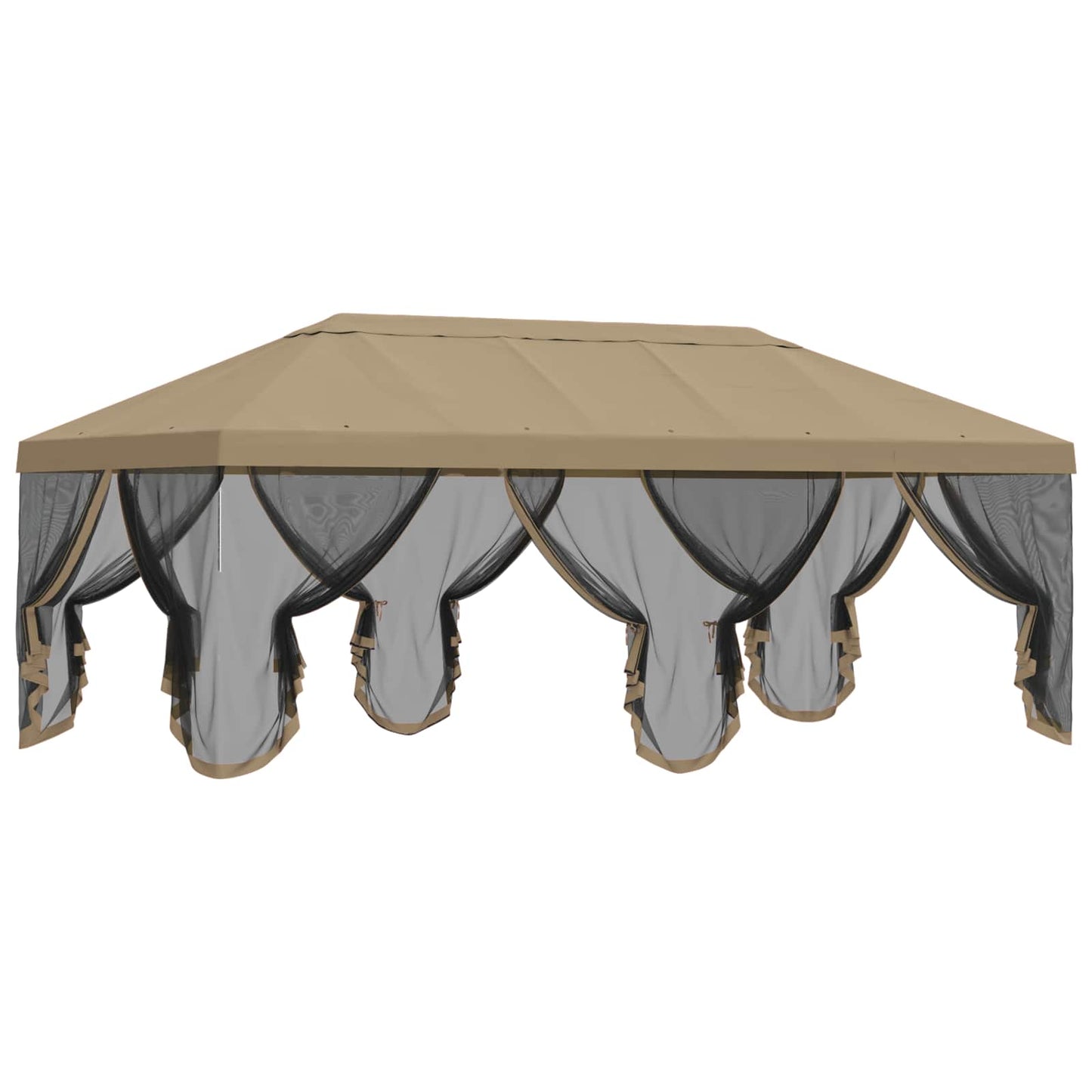 Gazebo Cover med sidevægge 6 x 3 m Beige Polyester 190