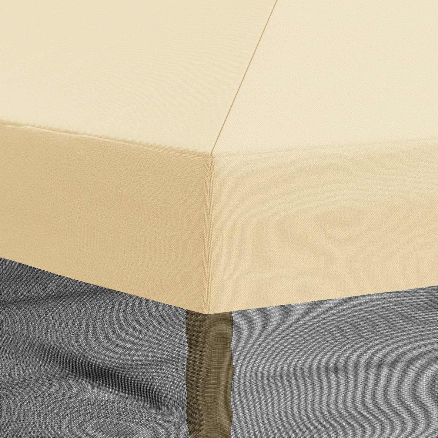 Gazebo Cover med sidevægge 6 x 3 m Cremefarvet Polyester 190