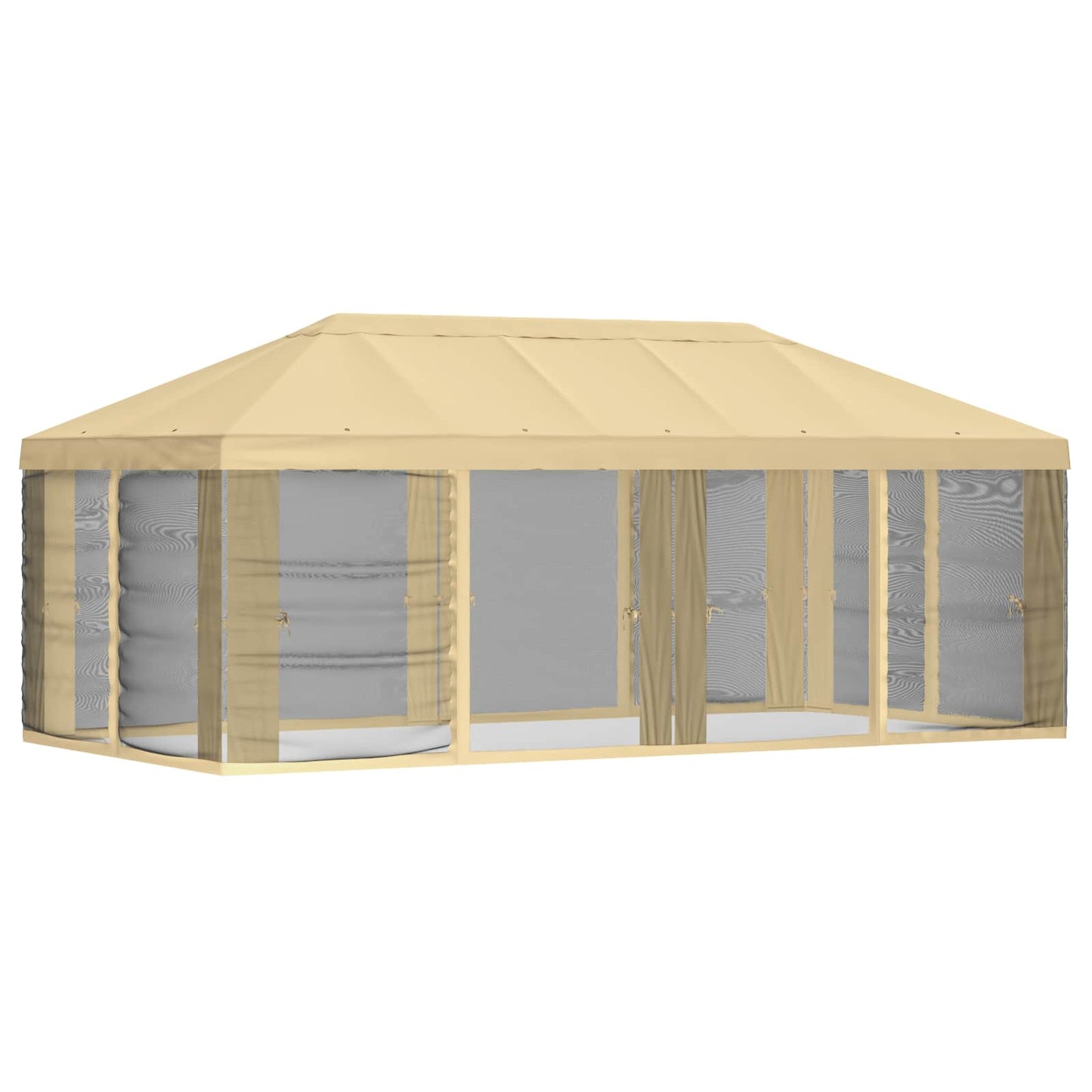 Gazebo Cover med sidevægge 6 x 3 m Cremefarvet Polyester 190