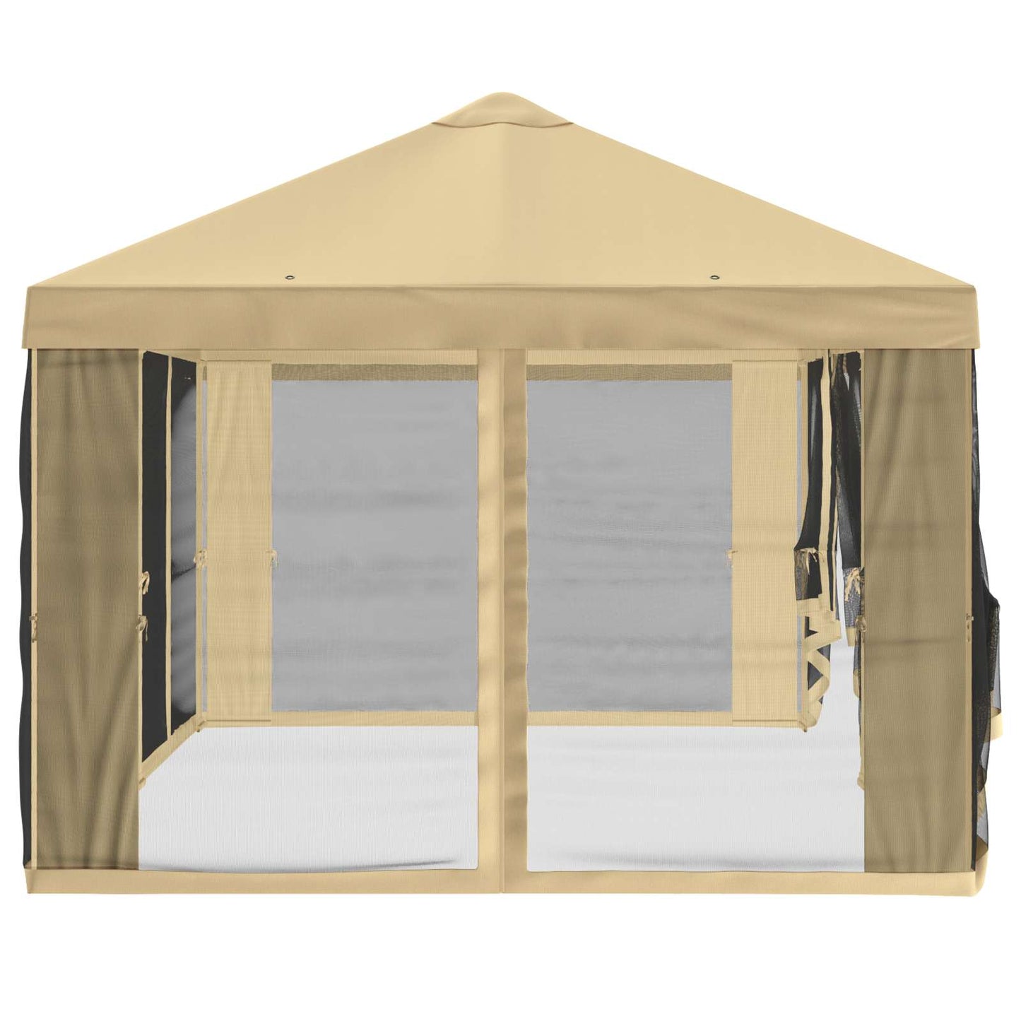 Gazebo Cover med sidevægge 6 x 3 m Cremefarvet Polyester 190