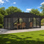 Gazebo Cover med sidevægge 6 x 3 m Antracit Polyester 190
