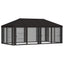 Gazebo Cover med sidevægge 6 x 3 m Antracit Polyester 190