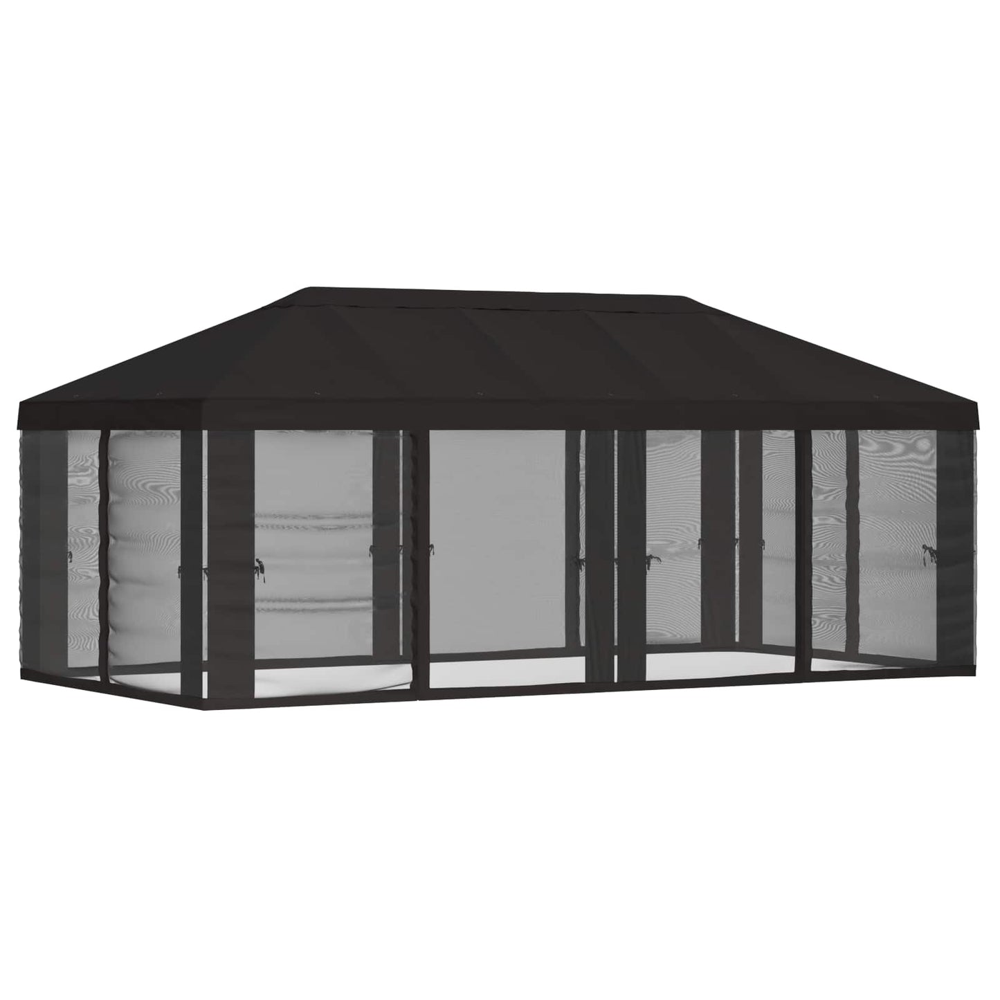 Gazebo Cover med sidevægge 6 x 3 m Antracit Polyester 190