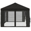Gazebo Cover med sidevægge 6 x 3 m Antracit Polyester 190