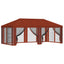Gazebo Cover med sidevægge 6 x 3 m Terrakotta Polyester 190