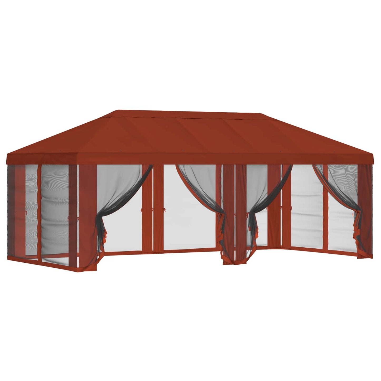 Gazebo Cover med sidevægge 6 x 3 m Terrakotta Polyester 190