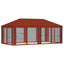 Gazebo Cover med sidevægge 6 x 3 m Terrakotta Polyester 190