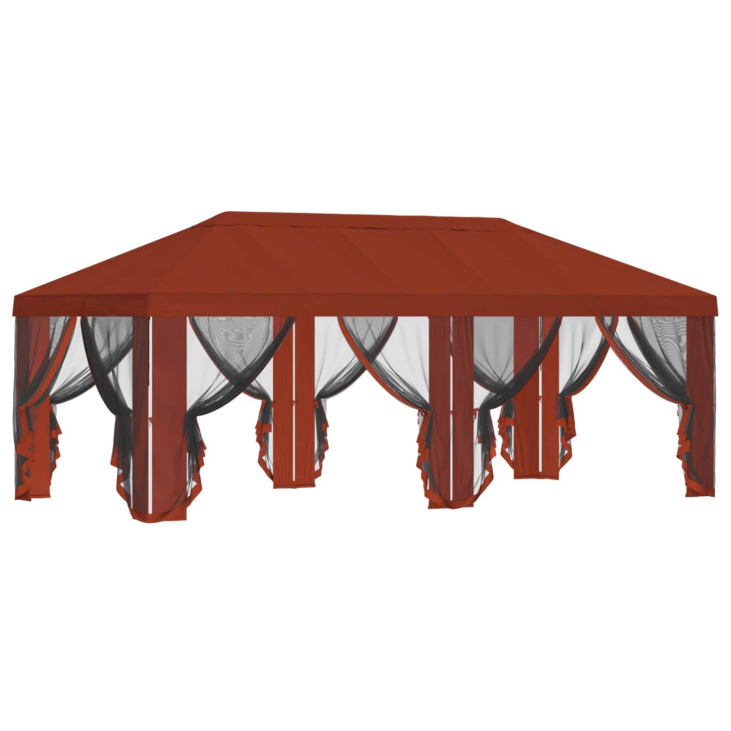 Gazebo Cover med sidevægge 6 x 3 m Terrakotta Polyester 190