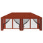 Gazebo Cover med sidevægge 6 x 3 m Terrakotta Polyester 190