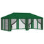 Gazebo Cover med sidevægge 6 x 3 m Grøn Polyester 190