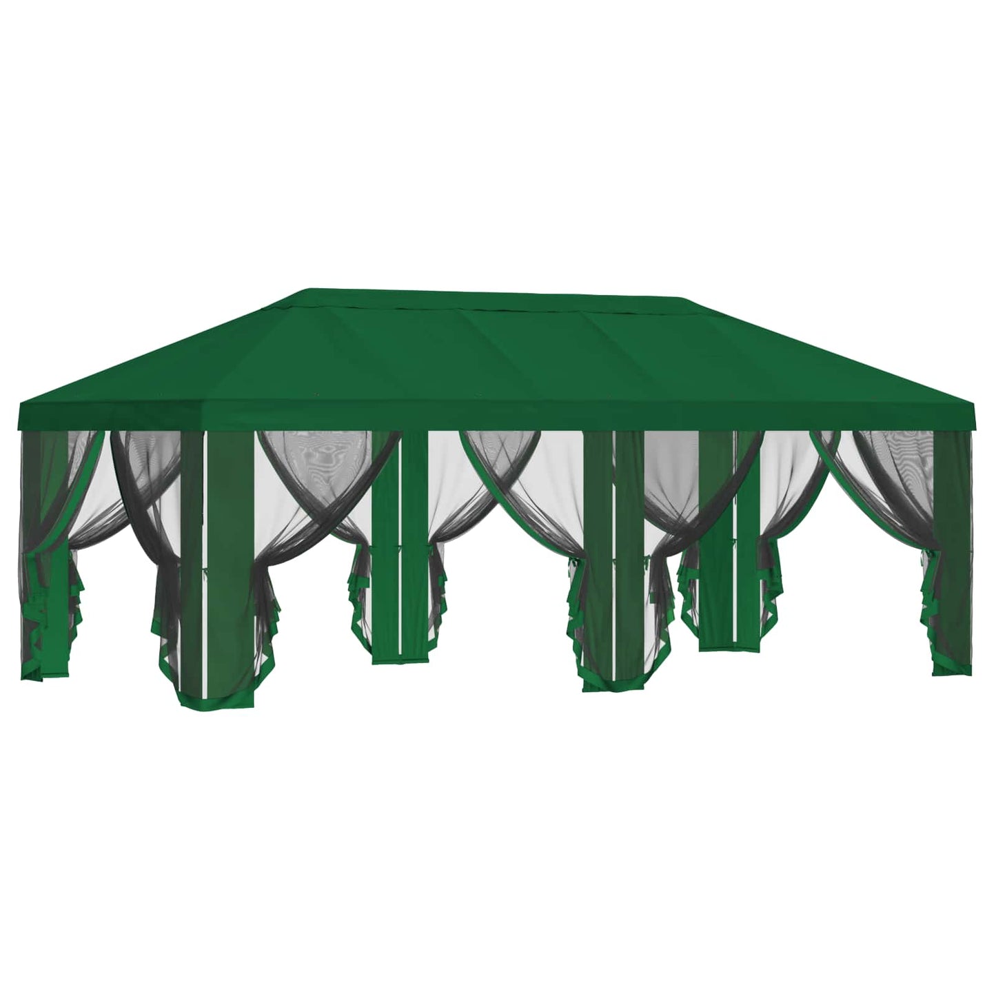 Gazebo Cover med sidevægge 6 x 3 m Grøn Polyester 190