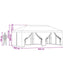 Gazebo Cover med sidevægge 6 x 3 m Grøn Polyester 190