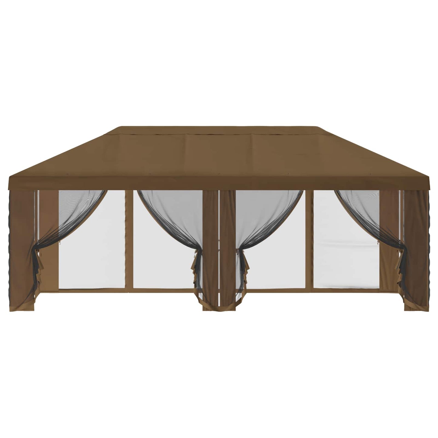 Gazebo Cover med sidevægge 6 x 3 m Gråbrun Polyester 190