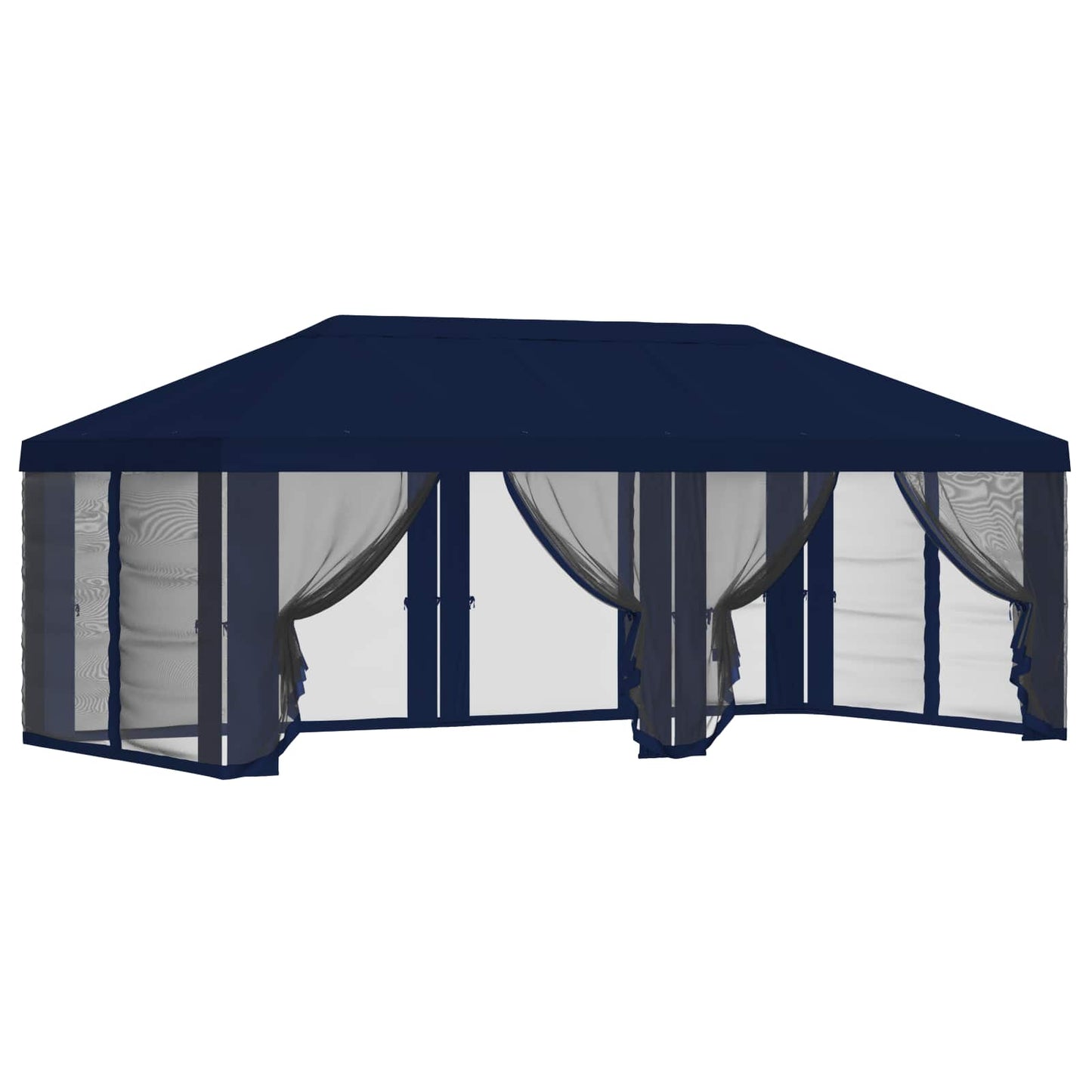 Gazebo Cover med sidevægge 6 x 3 m Blå Polyester 190